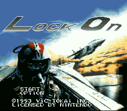 Lock On (USA) Title Screen